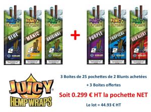 Promotion Flash Juicy Blunts 3+3 gratuits