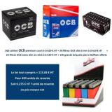 Lot 200 OCB premium + 50 filtres slim + 20 filtres stick + 150 grands briquets Belflam offerts